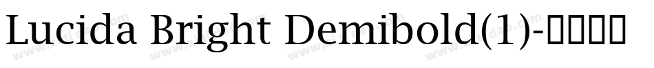 Lucida Bright Demibold(1)字体转换